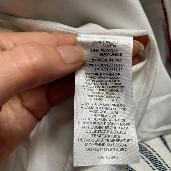 Emma & Olivia Linen Rayon pinstripe  blazer Sz XL - Picture 6 of 10